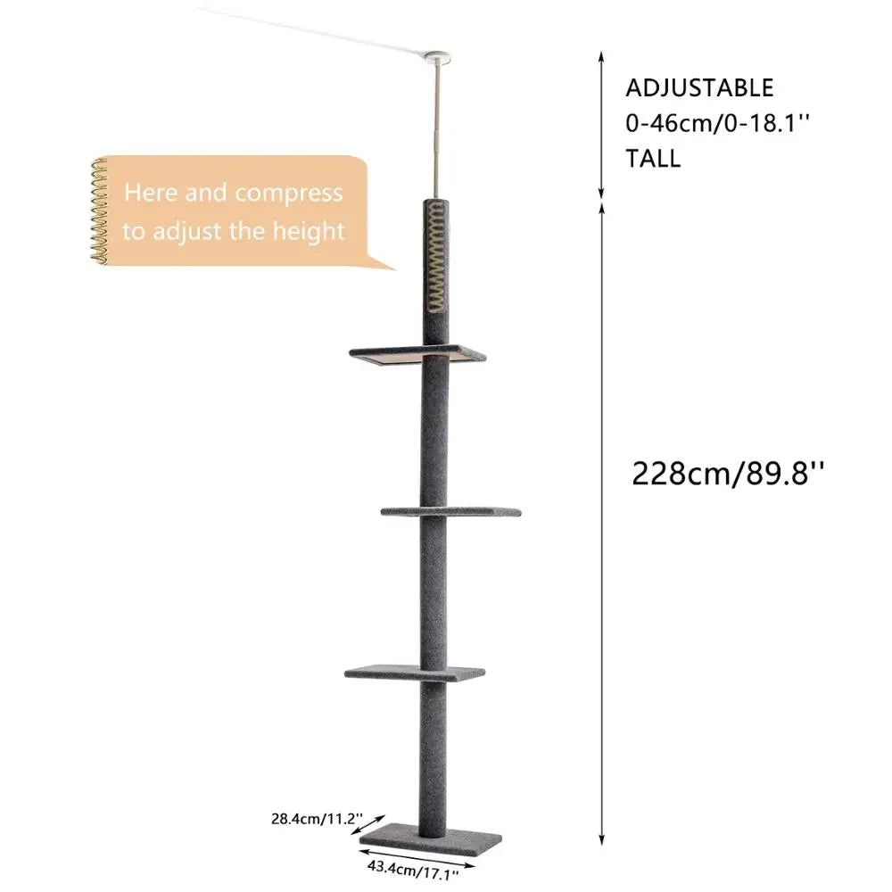 Adjustable Height Cactus Cat Tree