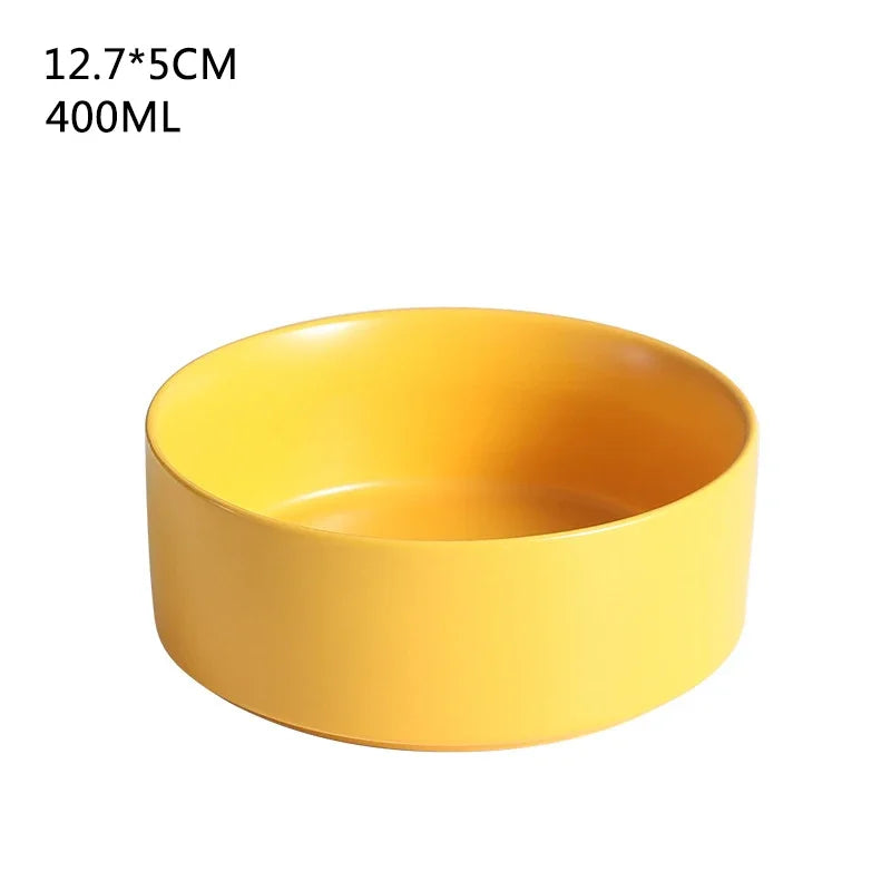 Premium Ceramic Cat Bowl | Wooden Base | Stylish & Functional!