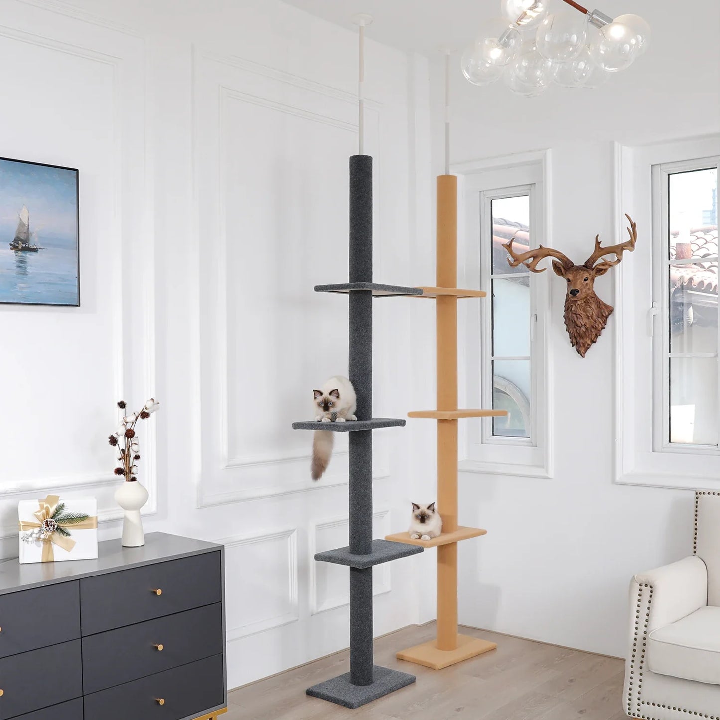 Adjustable Height Cactus Cat Tree