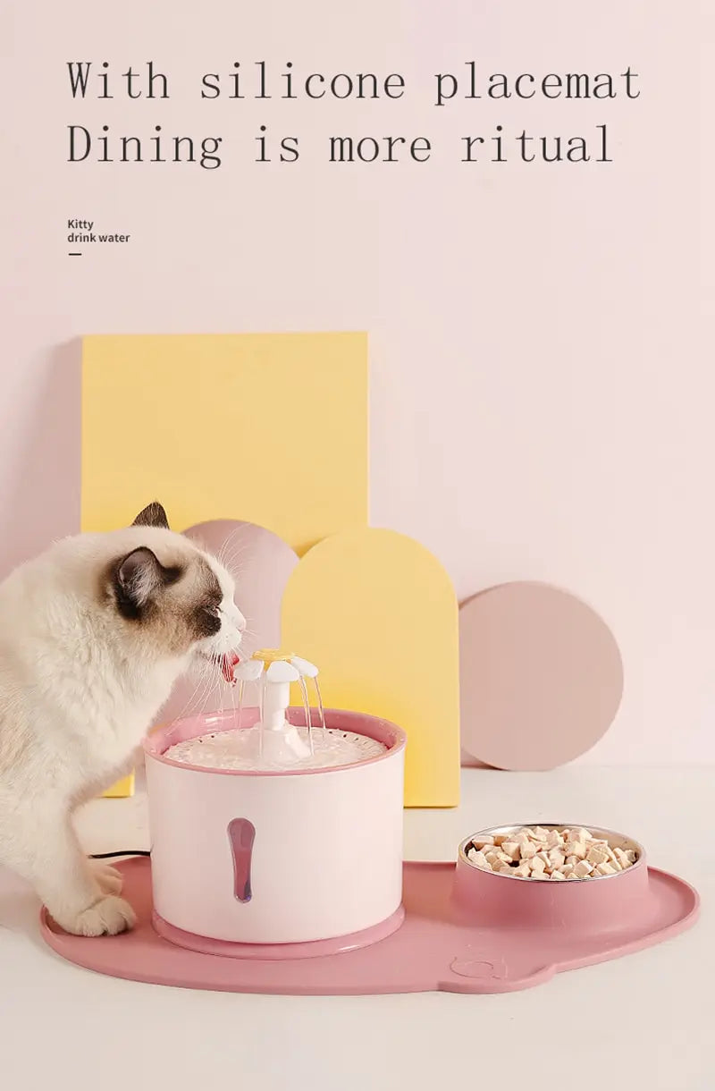 2.4L Cat Water Dispenser | LED Light & Smart Filtration
