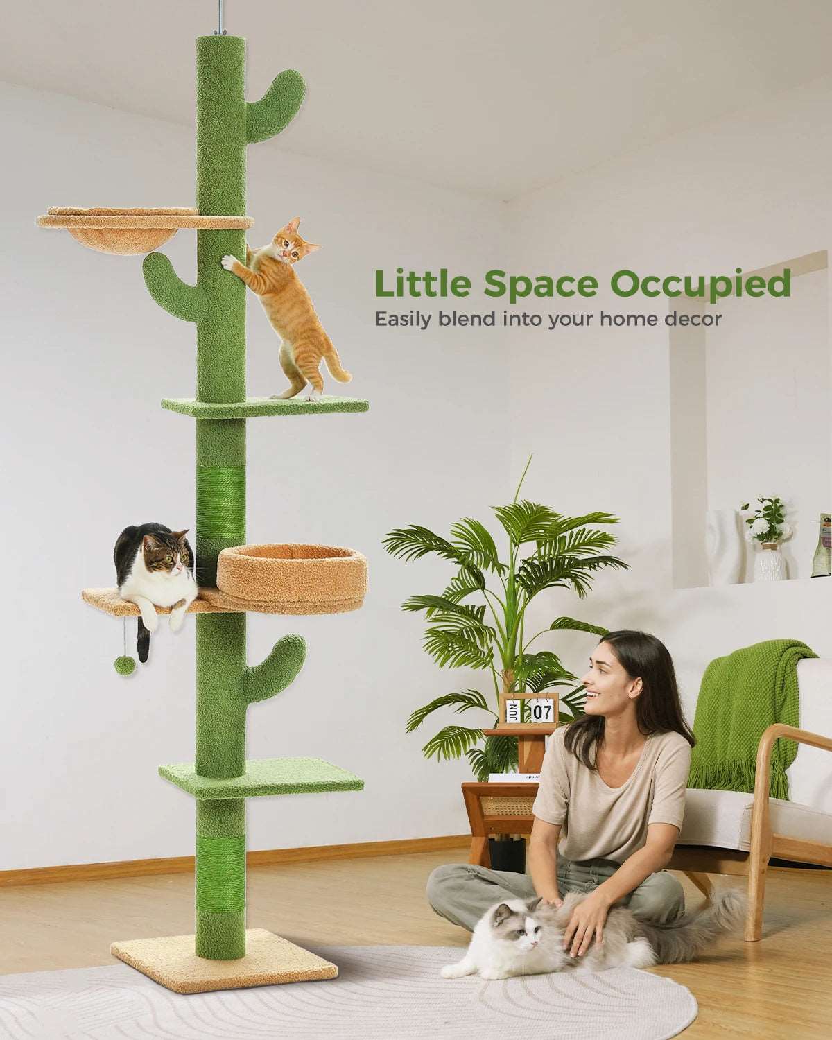 Adjustable Height Cactus Cat Tree