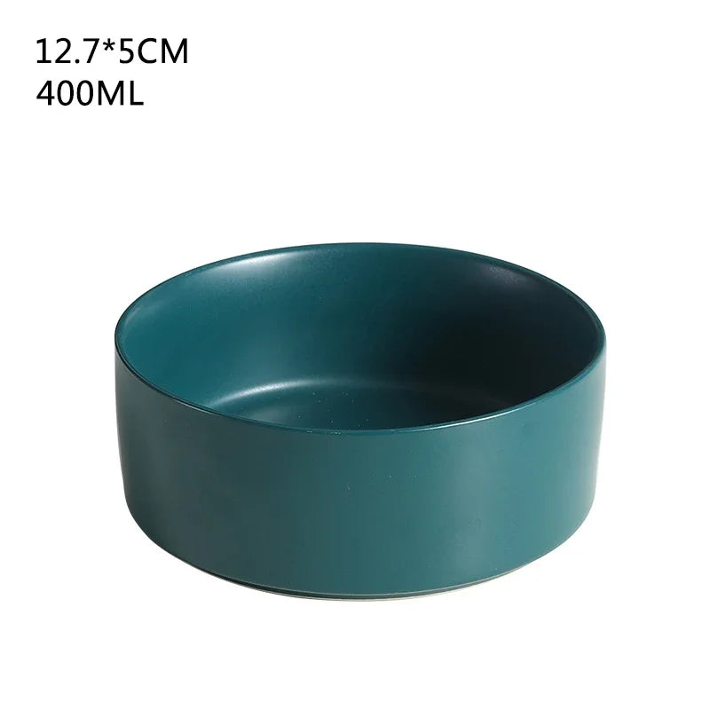 Premium Ceramic Cat Bowl | Wooden Base | Stylish & Functional!