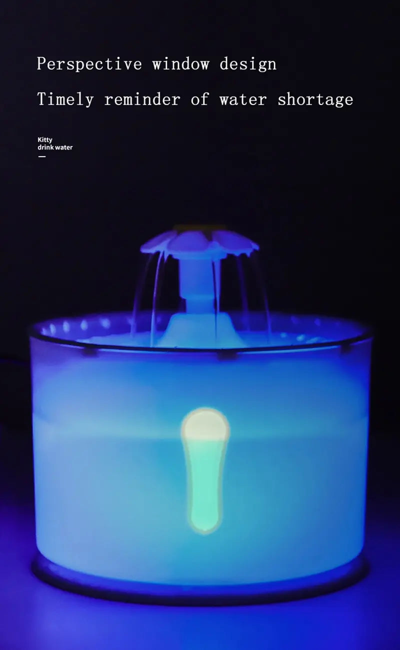 2.4L Cat Water Dispenser | LED Light & Smart Filtration