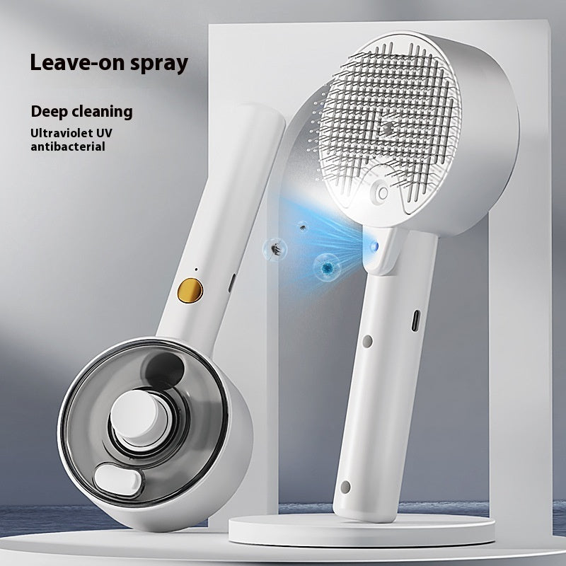 Pet Hair Remover Brush with Spray & UV | Grooming Made Easy