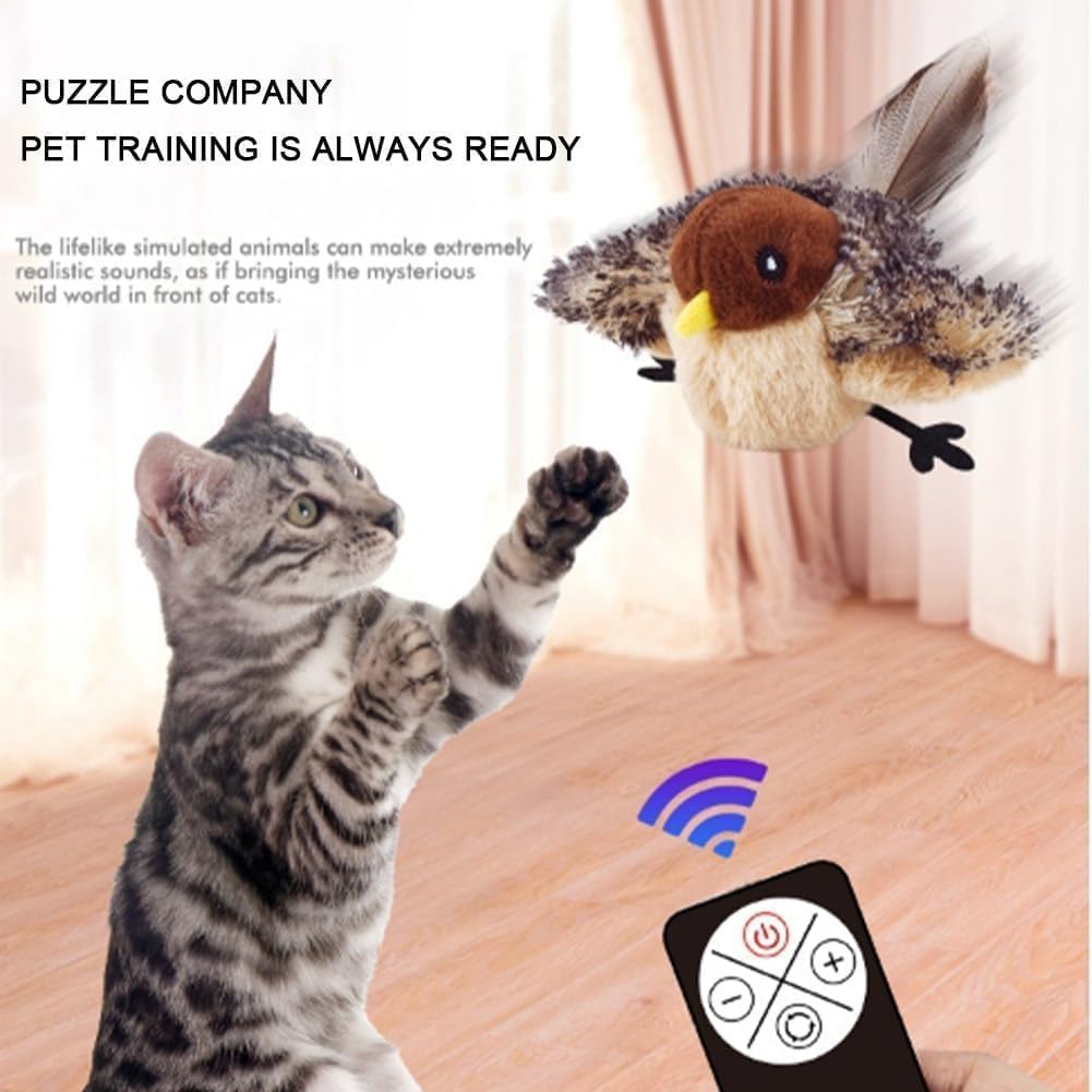 Chirping Bird Cat Toy Flapping Wings, Flapping Bird Cat Toy, Simulated Chirping Bird Cat Toy, Cat Bird Toy Flapping