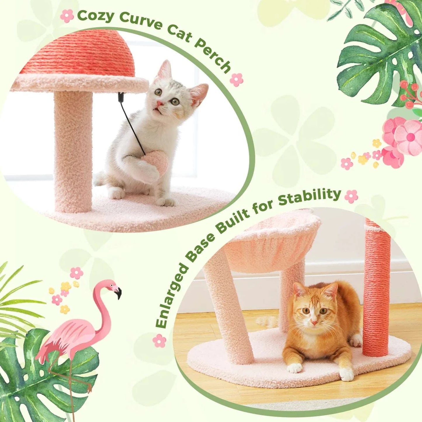 Pink Flamingo Cat Tower | Stylish &amp; Functional Cat Tree