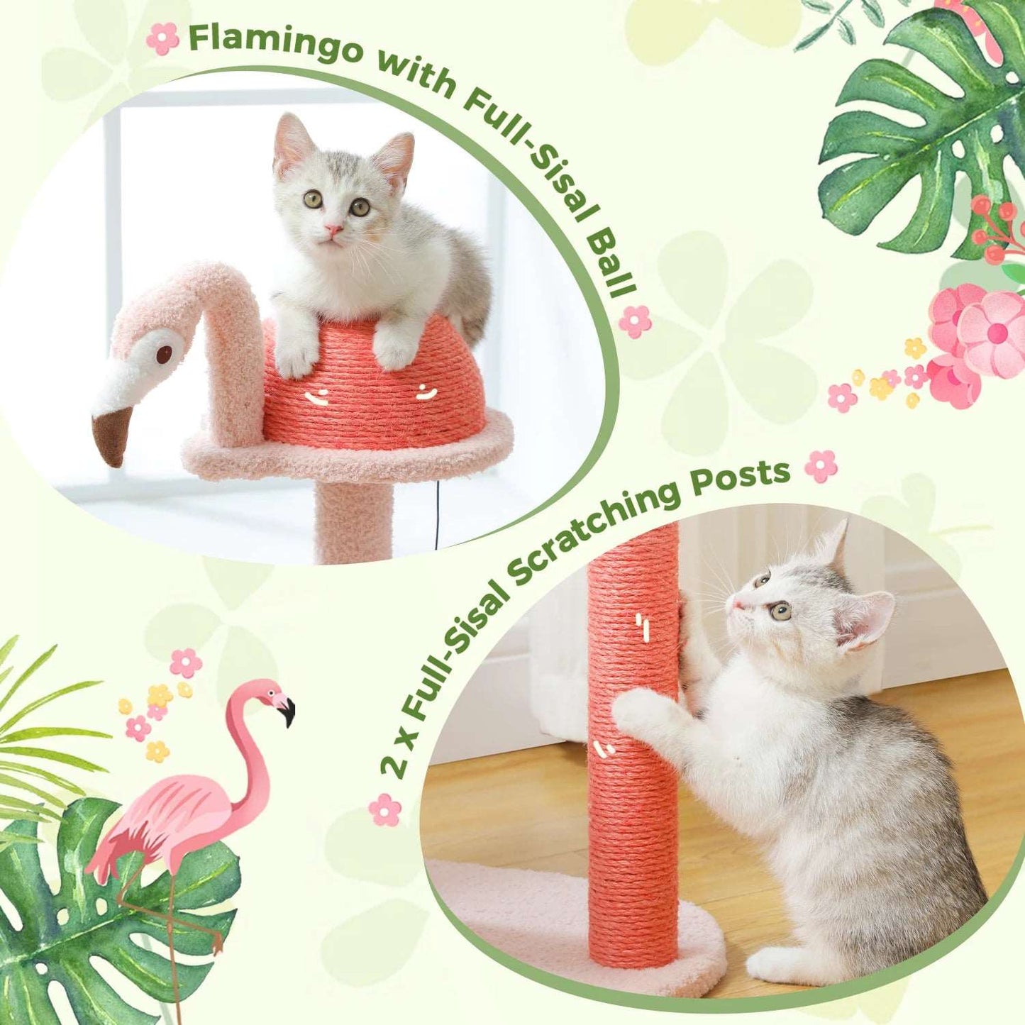 Pink Flamingo Cat Tower | Stylish &amp; Functional Cat Tree