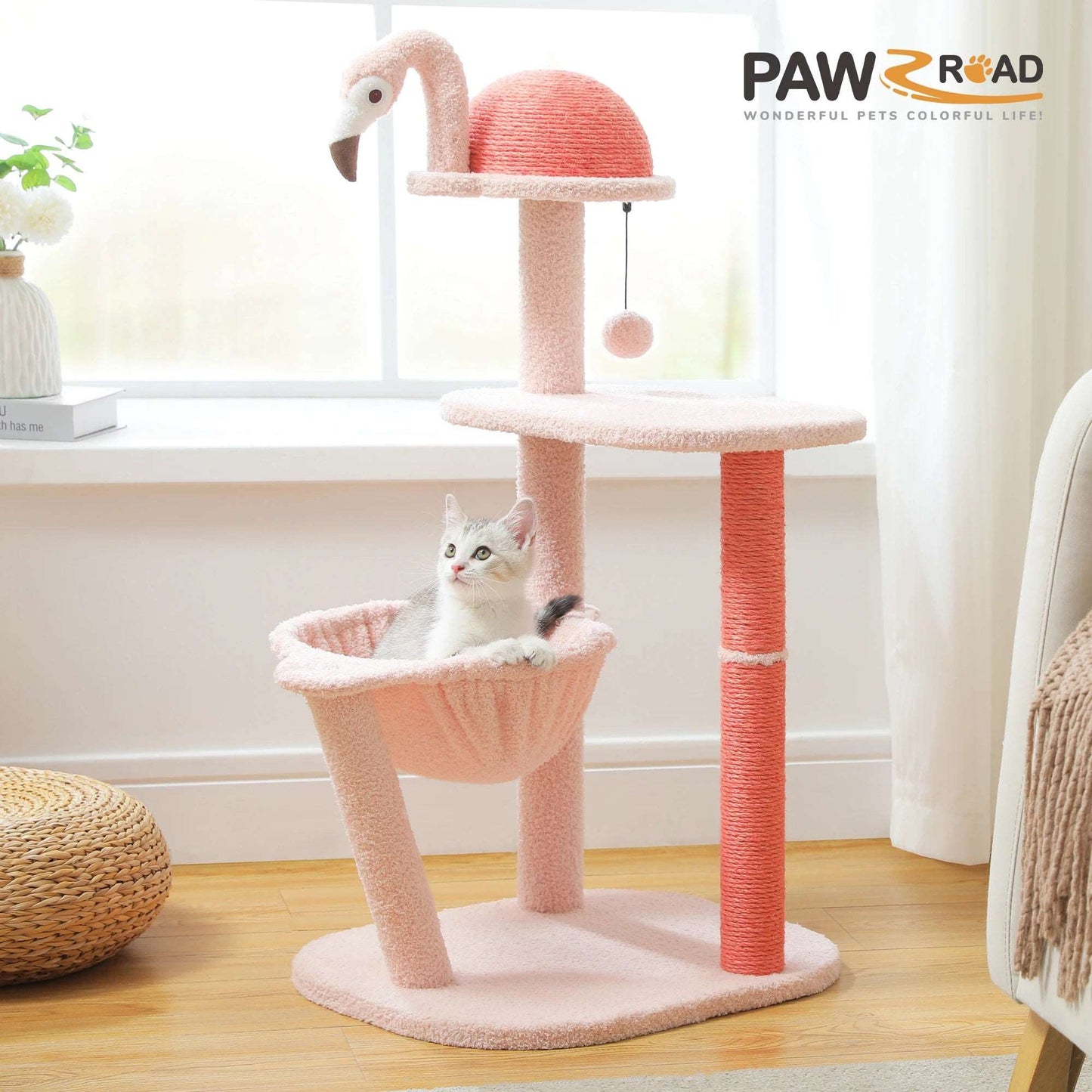 Pink Flamingo Cat Tower | Stylish &amp; Functional Cat Tree