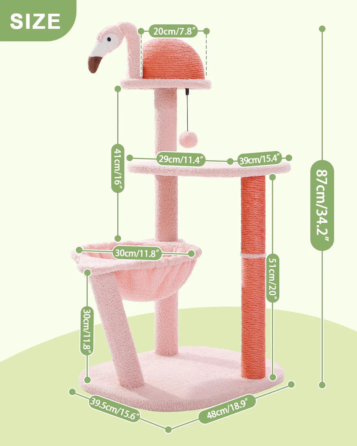 Pink Flamingo Cat Tower | Stylish &amp; Functional Cat Tree