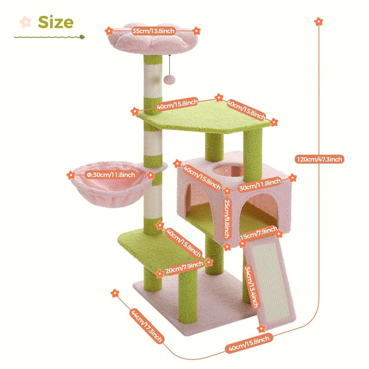 Flower Cat Tree Multi-Level Tower