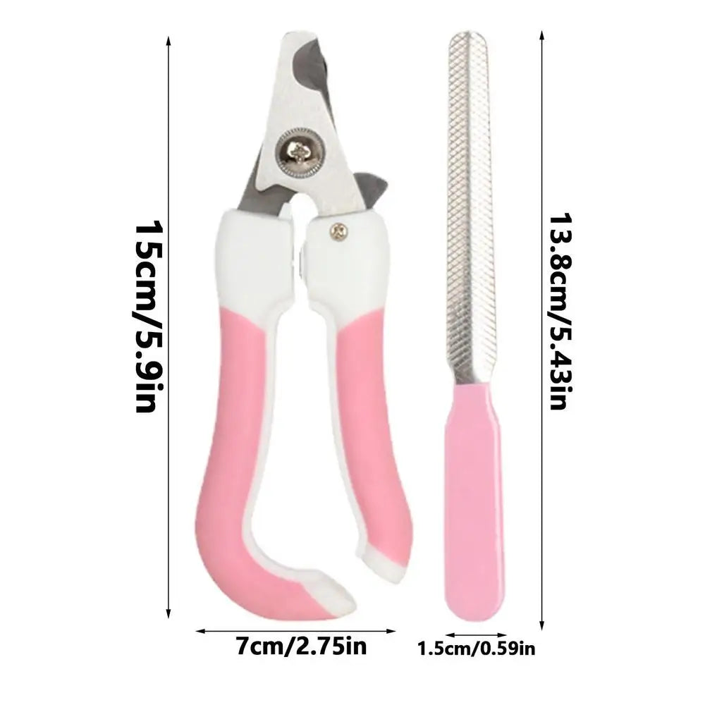 Pet Nail Clippers with Safety Guard & Nail File | Safe & Easy Grooming