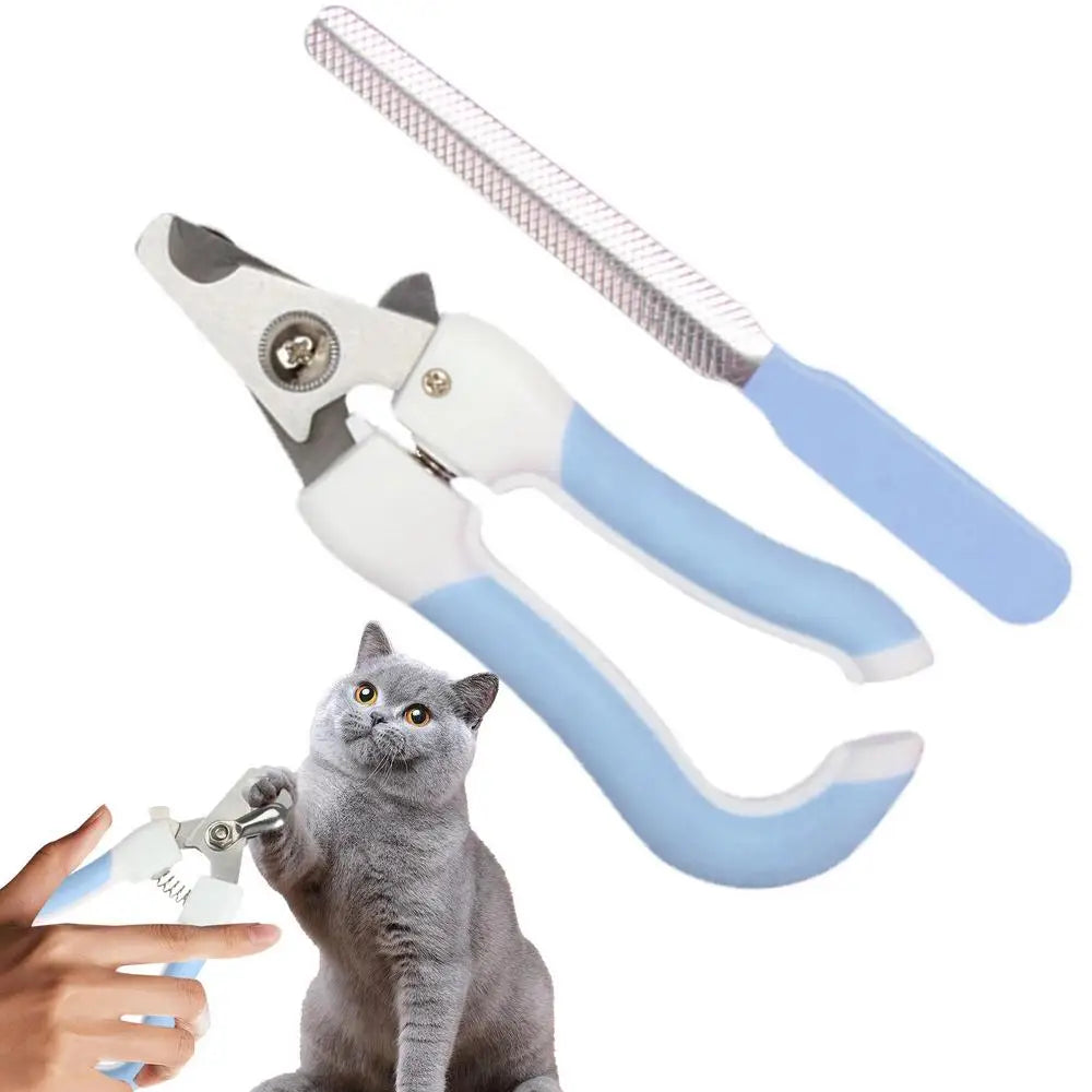 Pet Nail Clippers with Safety Guard & Nail File | Safe & Easy Grooming