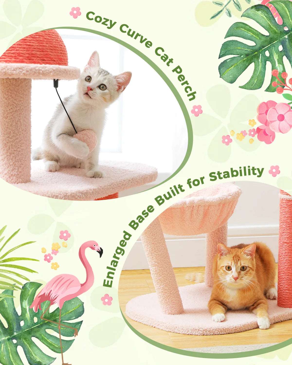 Pink Flamingo Cat Tower | Stylish &amp; Functional Cat Tree