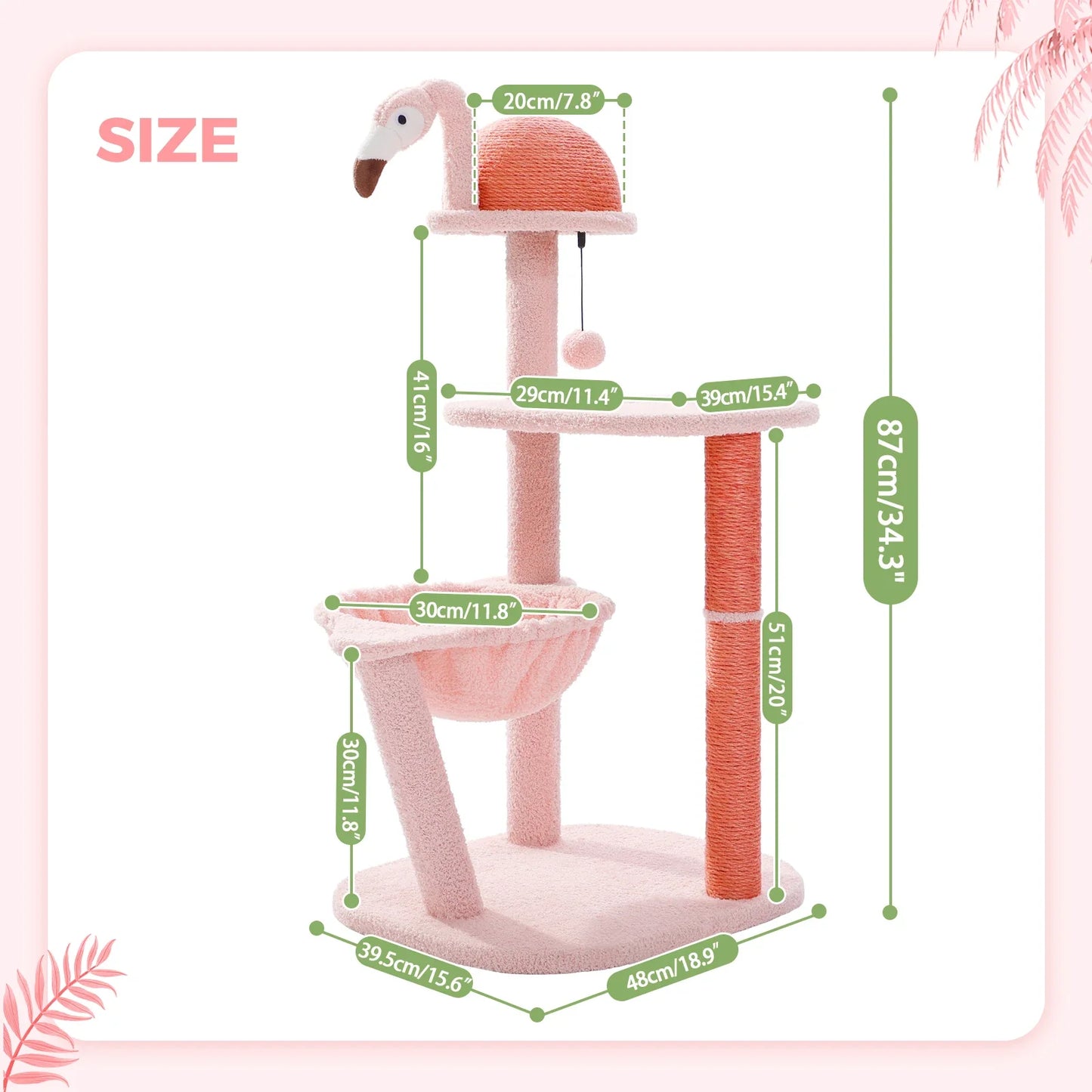 Pink Flamingo Cat Tower | Stylish &amp; Functional Cat Tree