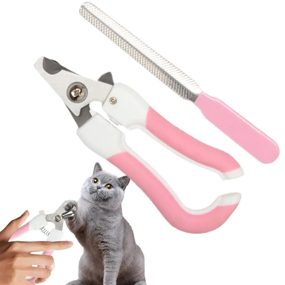 Pet Nail Clippers with Safety Guard & Nail File | Safe & Easy Grooming