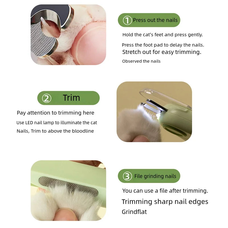 LED Pet Nail Clippers | Illuminate & Trim with Precision