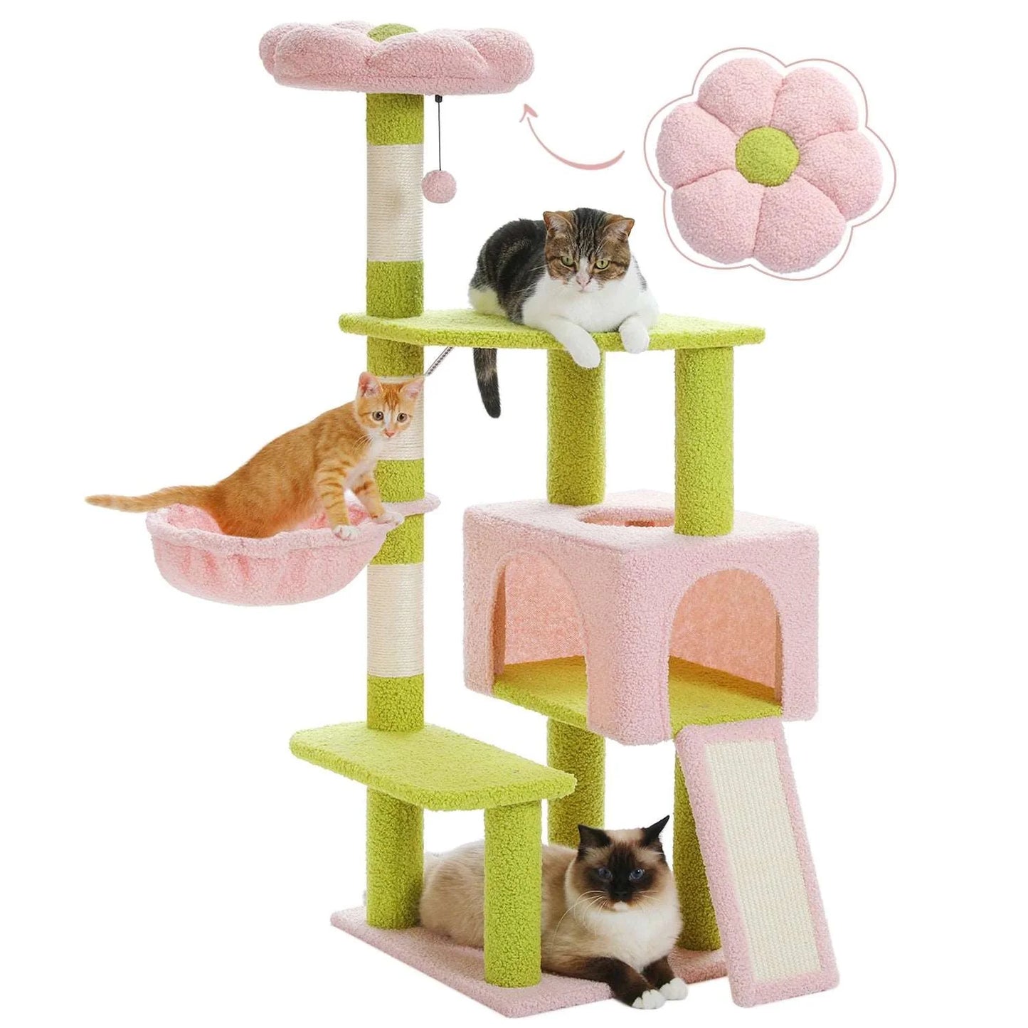 Flower Cat Tree Multi-Level Tower