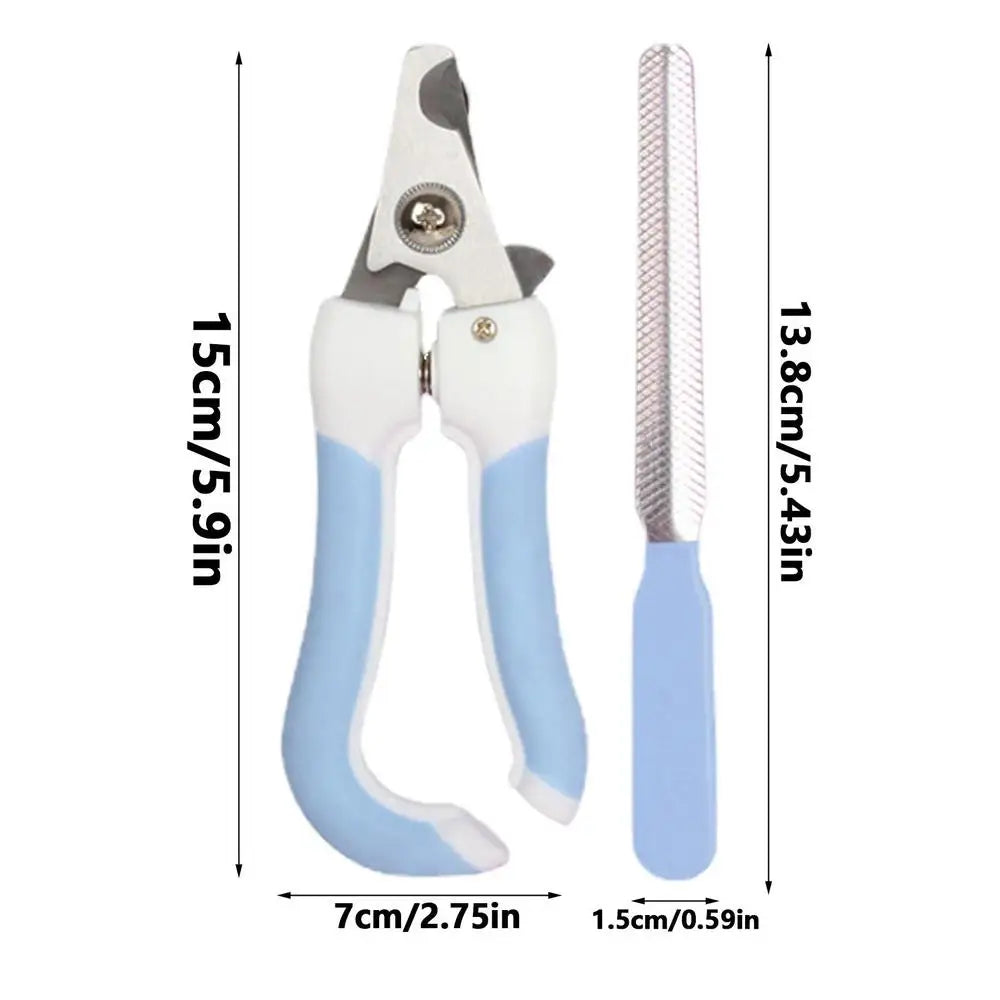 Pet Nail Clippers with Safety Guard & Nail File | Safe & Easy Grooming