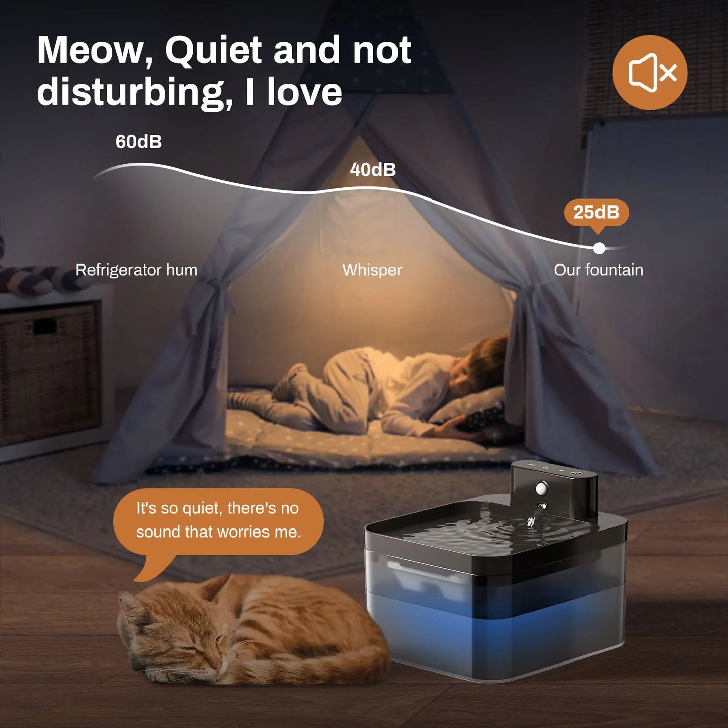 Automatic Cat Water Fountain | Wireless & Quiet Hydration