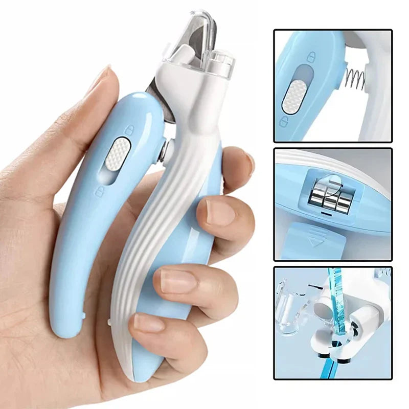 Professional Pet Nail Clippers | LED Illumination & Safe Design