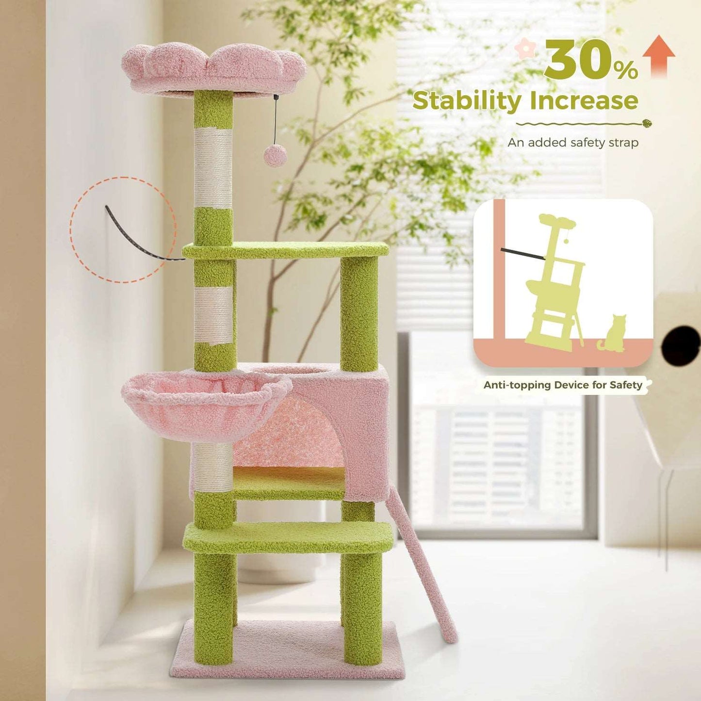 Flower Cat Tree Multi-Level Tower